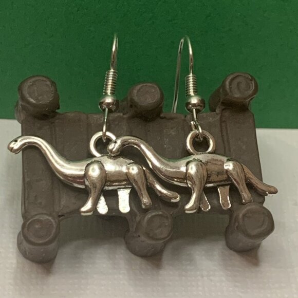 Dinosaur Earring, Dinosaur Lover, Dinosaur Jewelry, Gift Idea, - Picture 3 of 9